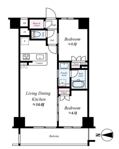 GENOVIA隅田川WESTSKYGARDEN 間取り