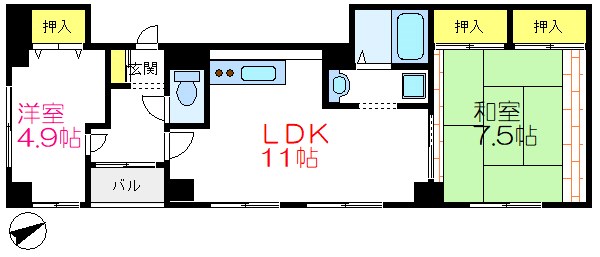 カーサマジカル浅草 間取り図
