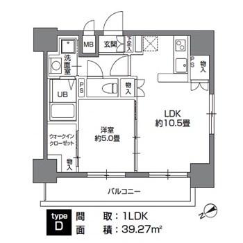 カスタリア三ノ輪  間取り図