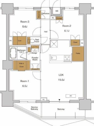 ＲＪＲプレシア東十条ガーデン 間取り