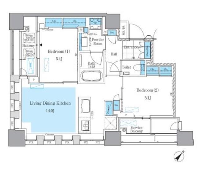 パークアクシス月島マチュアスタイル  間取り図