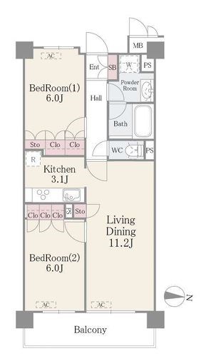 フェールメゾン西大島 間取り