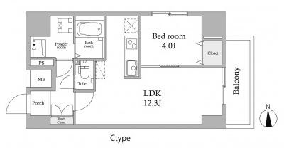 スカイグランデ新御徒町 間取り