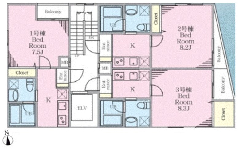 シャンブル 間取り