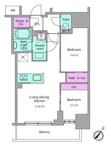 アーバネックス日本橋茅場町 間取り