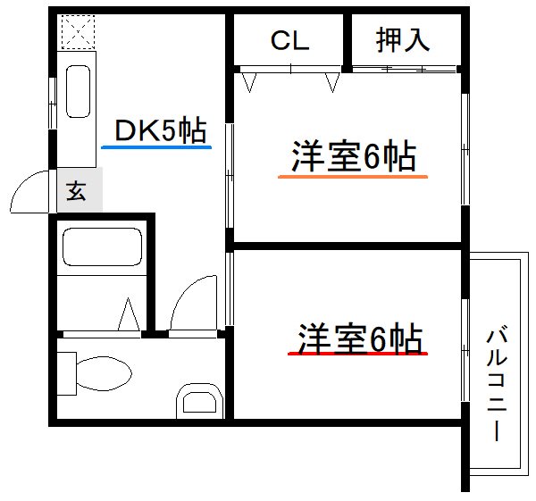 ハイツ林 間取り