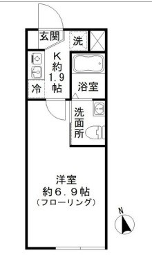 grandir西新井大師 204号室 間取り