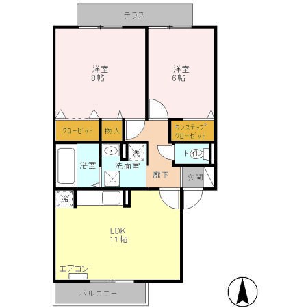 ラミアカーサお花茶屋 間取り