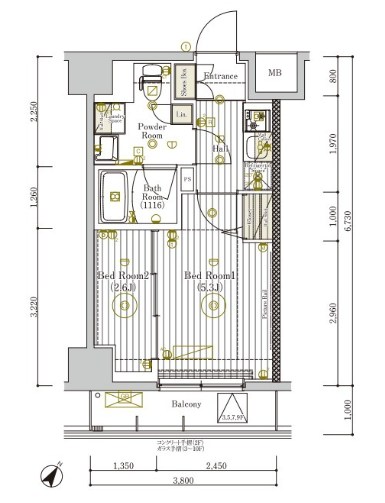 ミライズ新小岩マーロ 間取り
