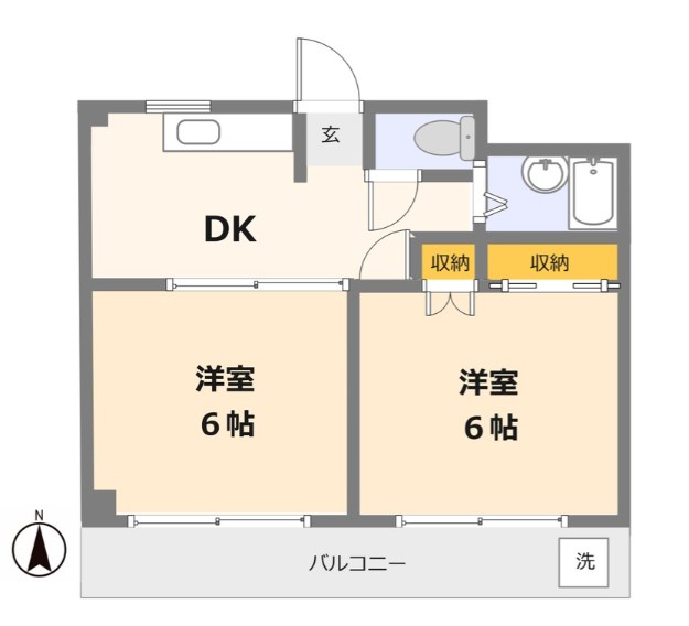 サワーハイツ中央本町 間取り