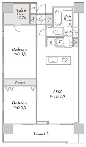 アパートメントけやき通り中葛西 301号室 間取り