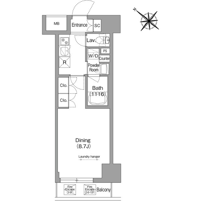 コンフォリア・リヴ茅場町 間取り図