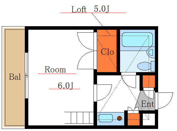 オリーブ 106号室 間取り