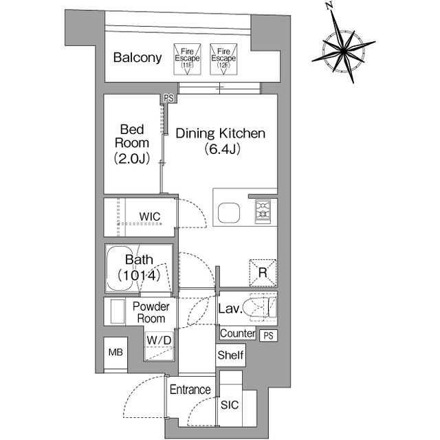 コンフォリア・リヴ八丁堀 間取り図