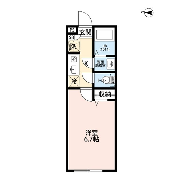 エクセラン西尾久West 103号室 間取り