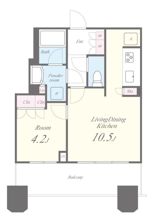 パークタワー勝どきサウス 間取り