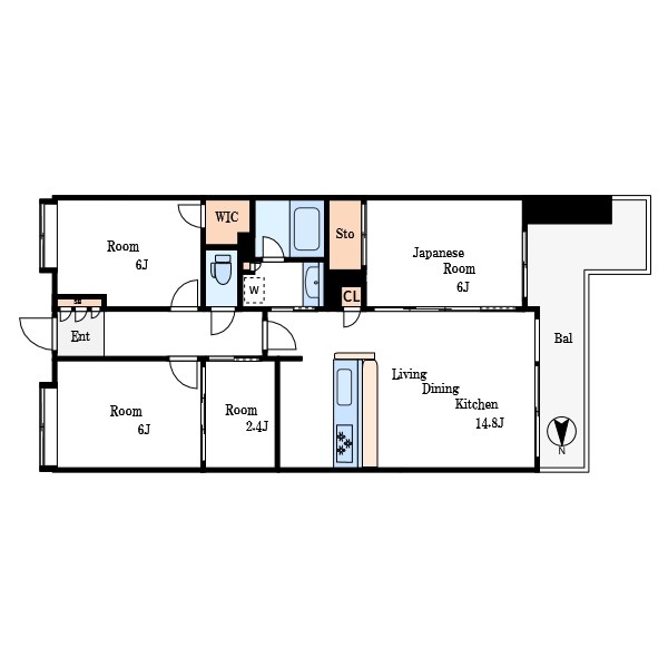 コスモ21　ザ・ガーデンズフォート 間取り