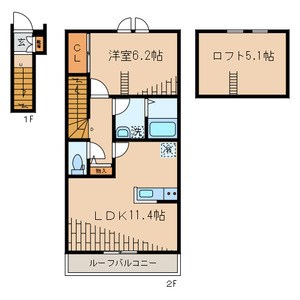 エルカーサＨＤＫ 207号室 間取り