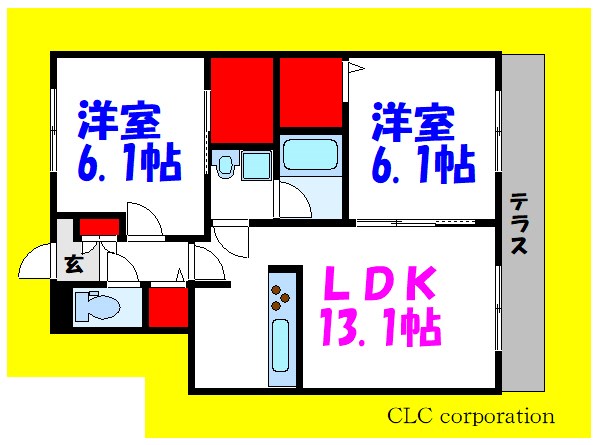 guranjute 202号室 間取り