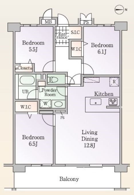 ロイヤルパークス新田 間取り図