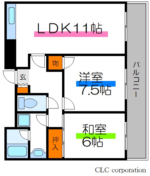 YTパレス西葛西 302号室 間取り