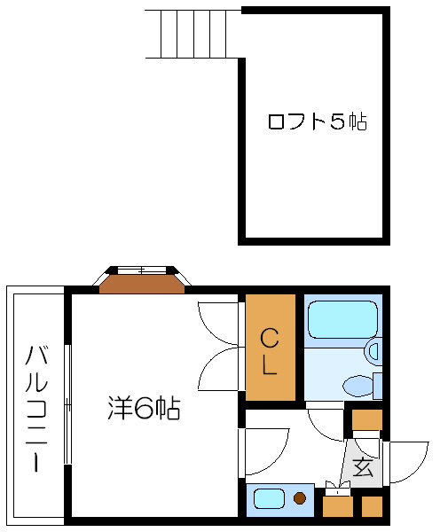 オリーブ 201号室 間取り