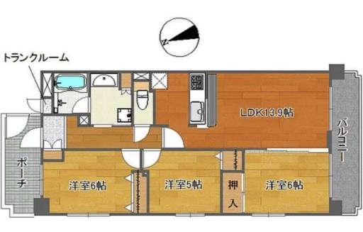 ライオンズマンション東大島第二 間取り図
