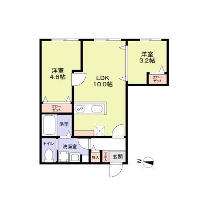 リザーブ北綾瀬 302号室 間取り