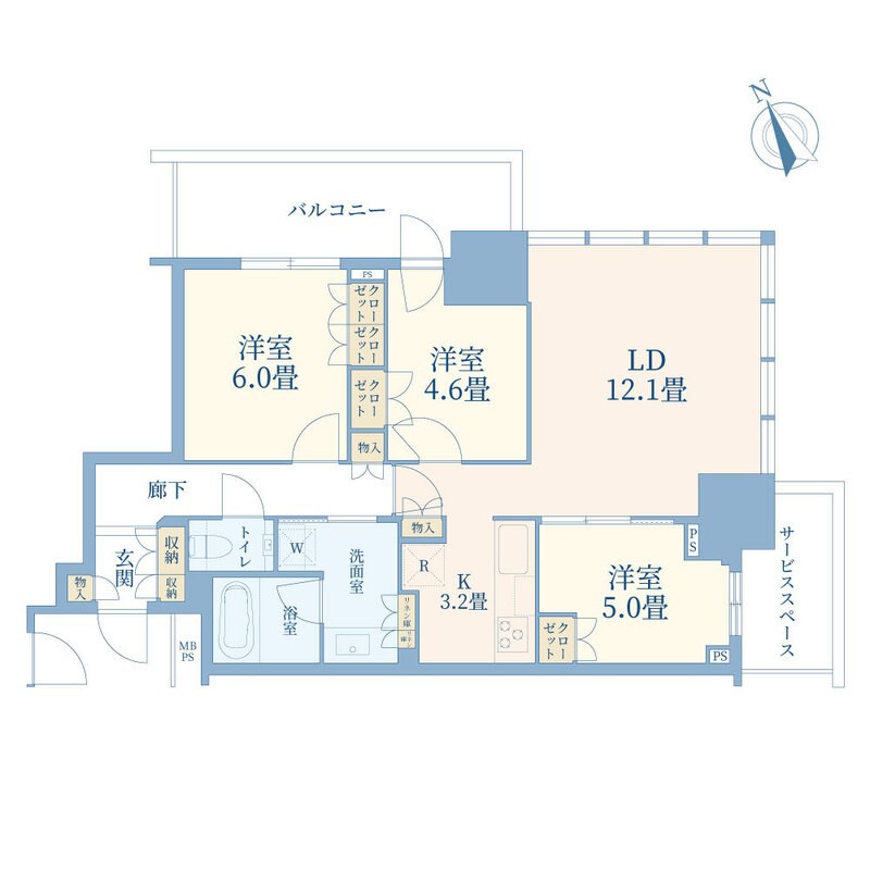 プラウドタワー小岩フロント 間取り図