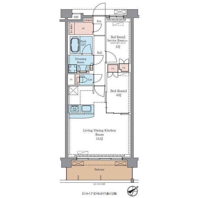 ラグゼナ平井ノース 間取り図