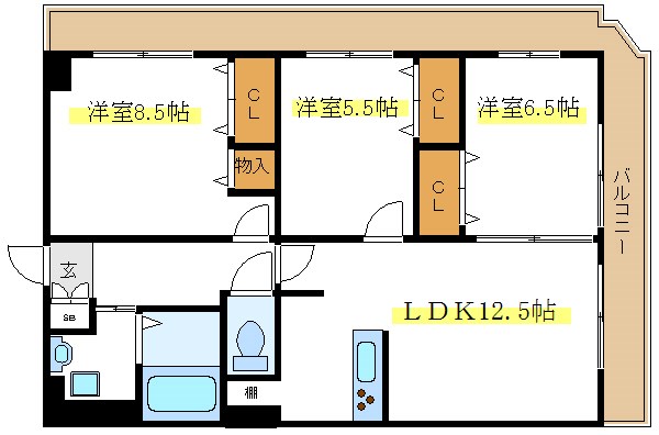 グロリア参番館 間取り図