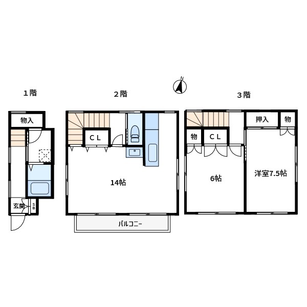 ルピナス南千住戸建て  間取り