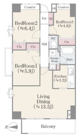 アビタシオン大島 間取り図
