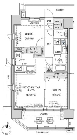 エクラ南千住 間取り図