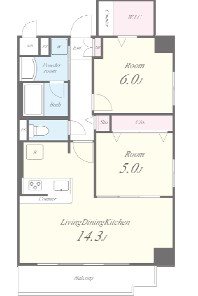フレアコート北千住 間取り図
