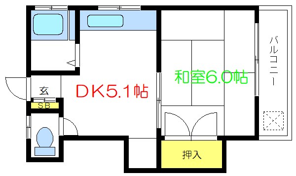 エトワール本所 3A号室 間取り