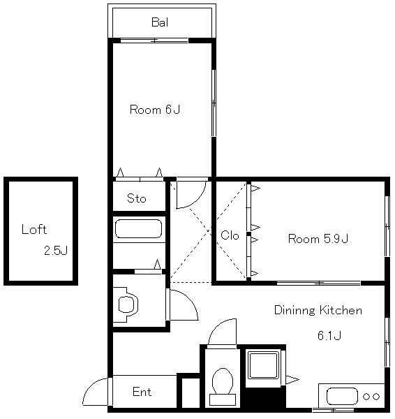 テリオス   間取り