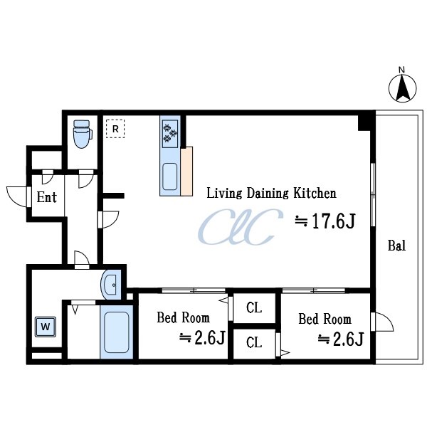 アルファコート一之江 間取り図