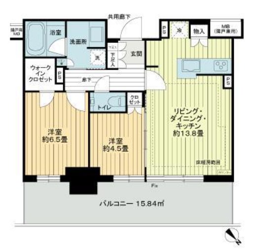 プラウドタワー平井 間取り