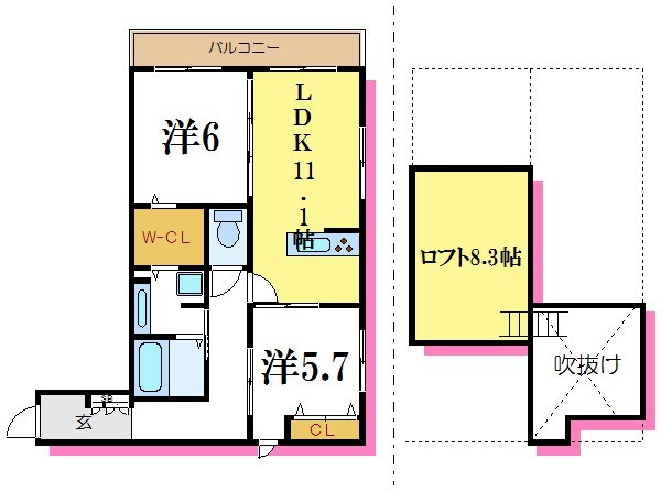 ジョリー　パルテール 間取り図
