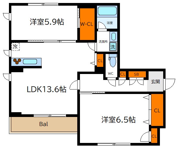 Ｂｅｌｌｅ　Ｖｉｌｌｅ 間取り図