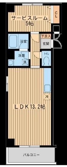 行徳倶楽部 503号室 間取り
