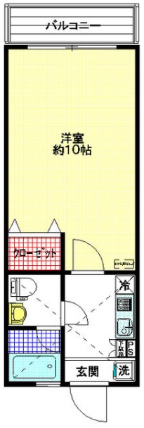 ペルテローザ猫実 102号室 間取り