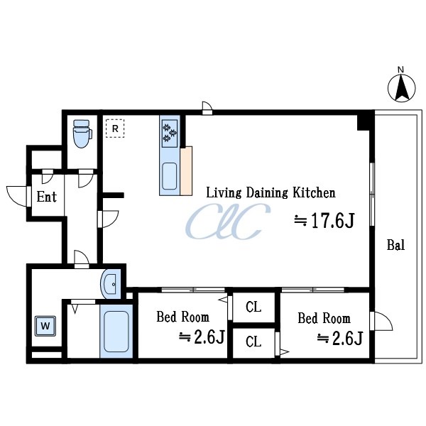 アルファコート一之江 間取り図