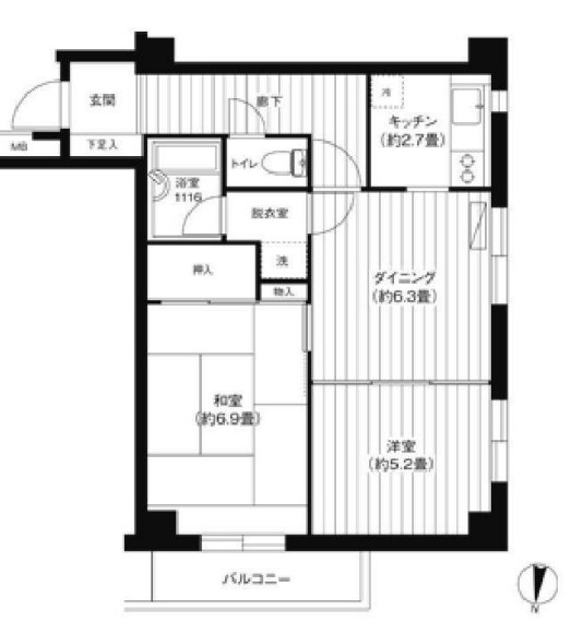 パレッヂ新小岩 間取り図
