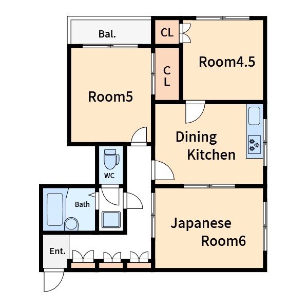 川村第二コーポ 間取り図