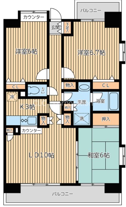 CITY　SPIRE西葛西 403号室 間取り
