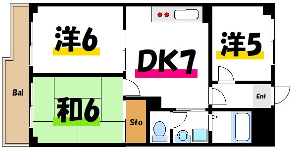 ケインアヴェニュー船堀 間取り図