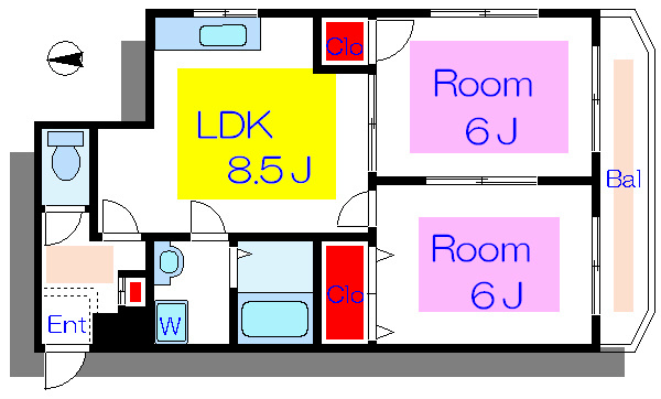 サンパーク五反野 間取り図