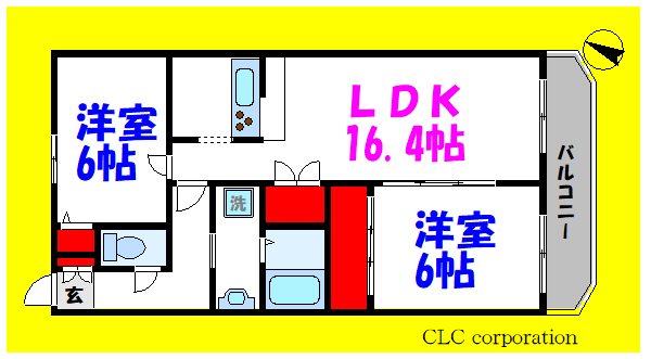 ベルフレンテ 101号室 間取り